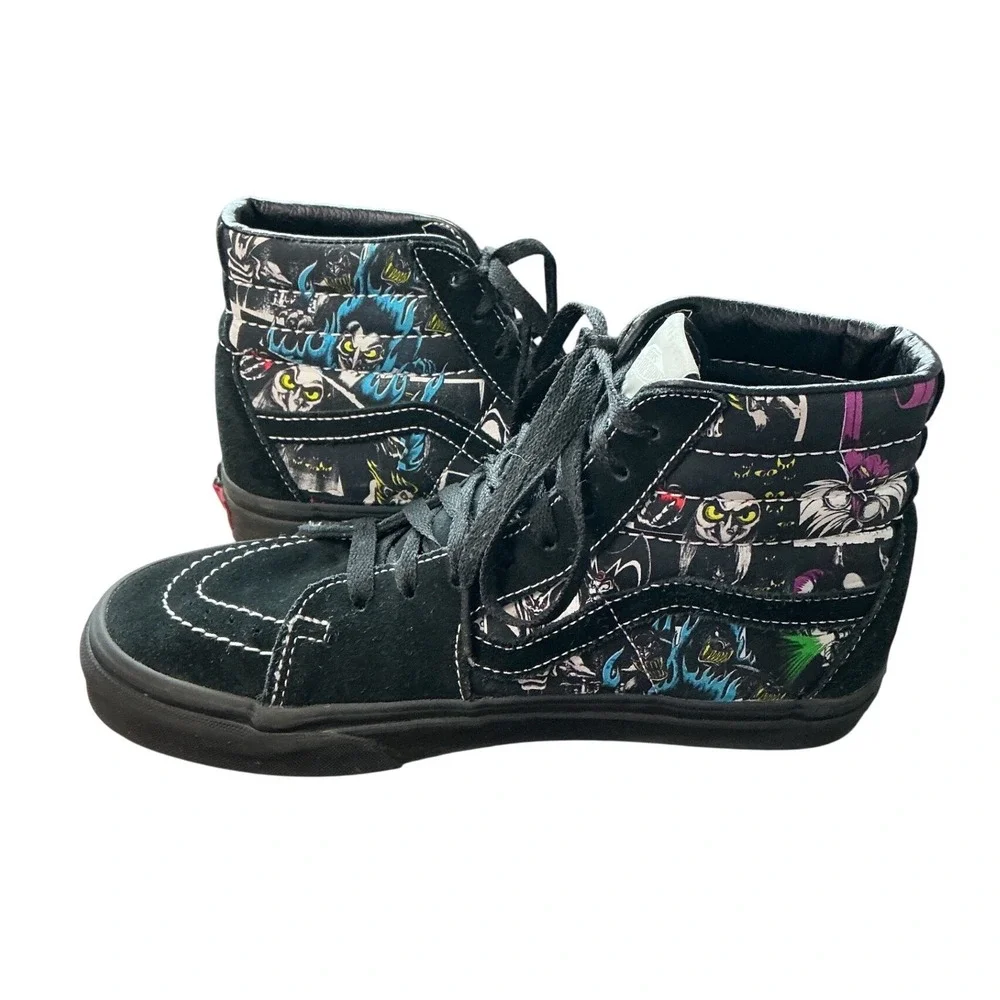 Vans Sk8-Hi Disney 100 Villains Black High Top Sneakers Mens 6.5 Womens 8.0
